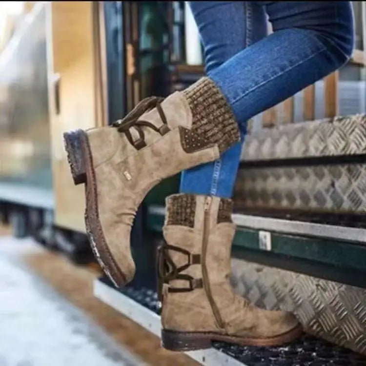 Women Winter Mid-Calf Boots Winter Shoes Ladies Fashion Snow Boots Shoes Thigh High Suede Warm Botas 2023