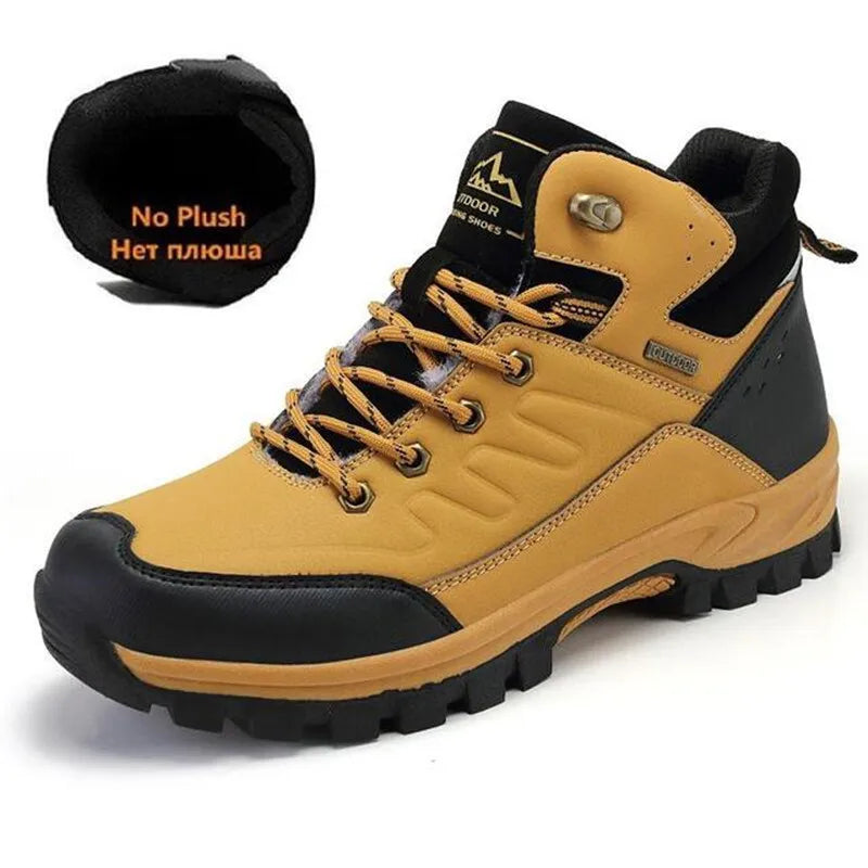 New Winter Men Boots Fur Warm Snow Boots Men Winter Boots Work Shoes Men waterproof Ankle Boots Outdoor Men's Sneakers Footwear