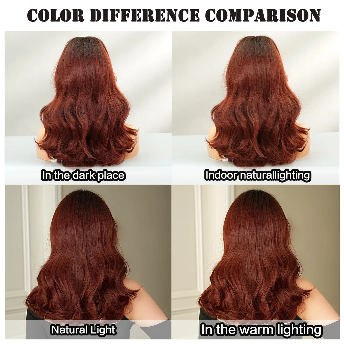 Shoulder Length Body Wave Wine Red Wig for Women High Density Synthetic Layered Modest Fashion Middle Part Wigs with Dark Roots