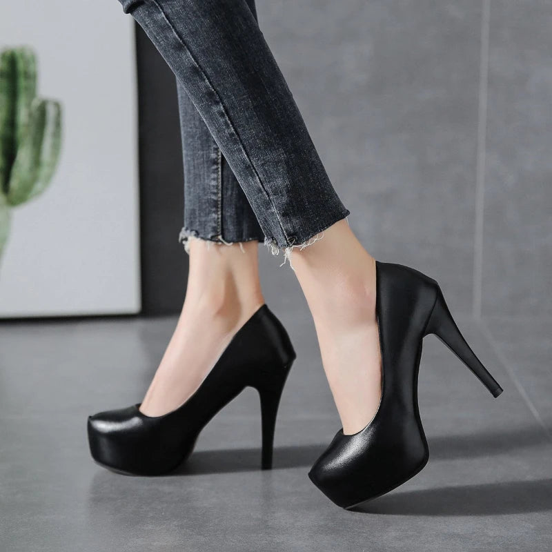 Women Shoes Red Sole High Heels Sexy Pointed Toe Red Sole 12cm Pumps Wedding Dress Shoes Nude Black Color Red Bottom High Heels