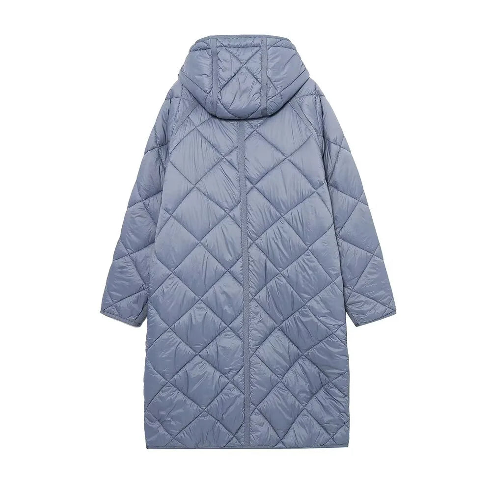 Winter new fashionable women's clothing with elegant design European and American style long cotton jacket pilot jacket jacket