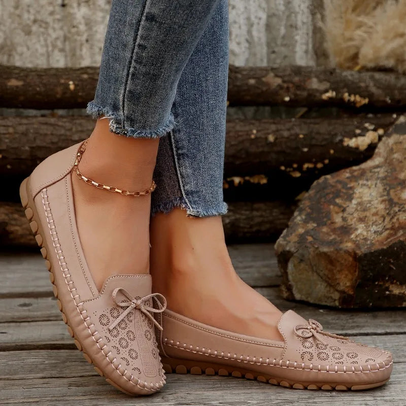 Women's Shoes 2025 New Slip on Women's Flats Casual Round Toe Flat Shoes Women Breathable Loafers Shallow Comfort Shoes Ladies