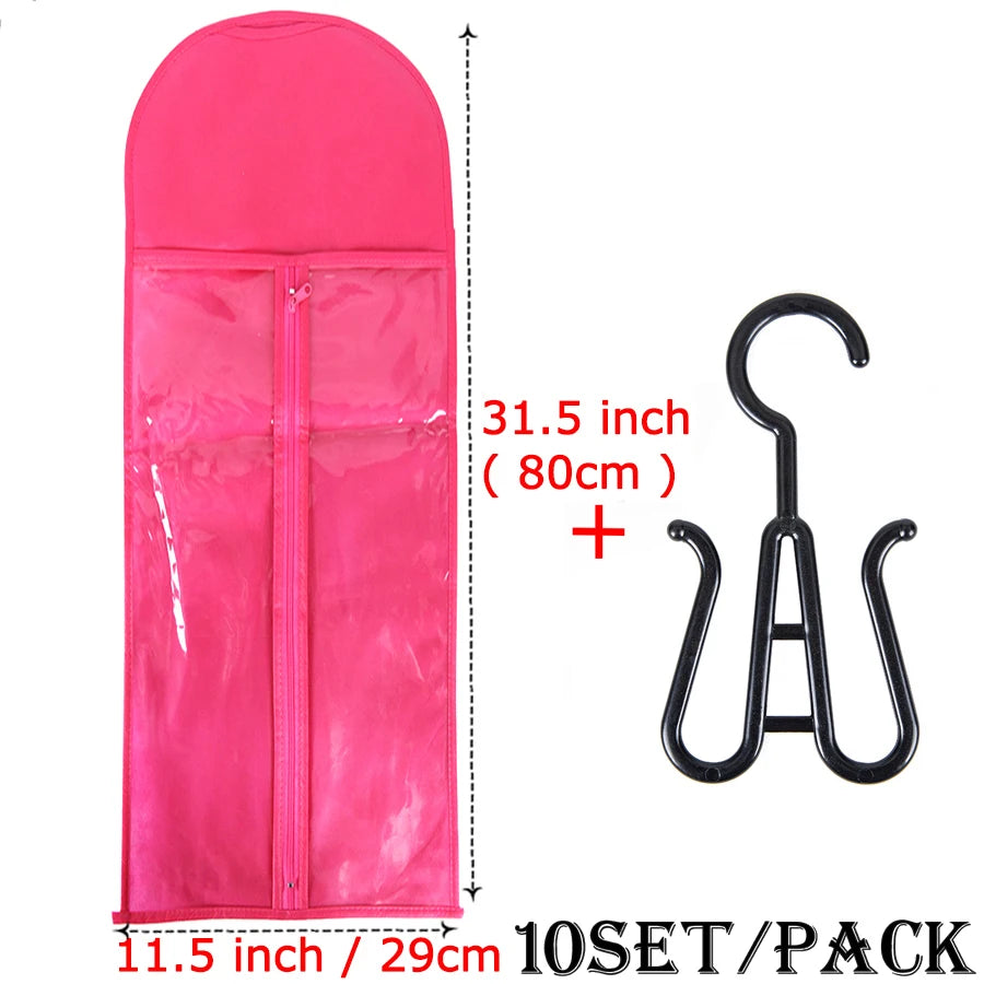 Wig Storage Bag Extra Long Hair Extension Storage Bag With Hanger For Wigs Hair Extensions Hairpiece Wig Bag With Wig Hanger