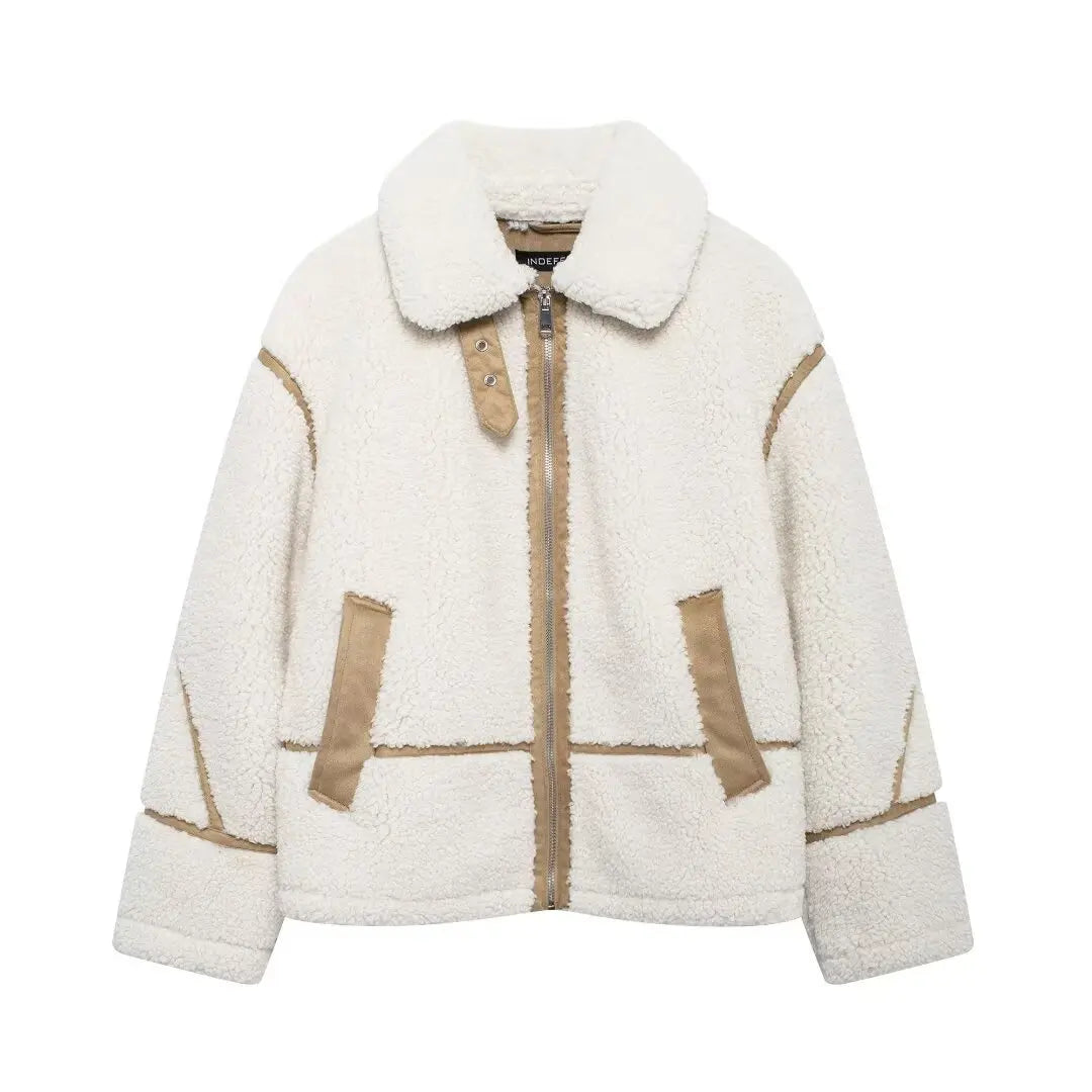 Women's Clothing 2024 Autumn and Winter New Fashion Casual Leather and Fur Lamb Wool Ladies Jacket Coat Winter Clothes Women