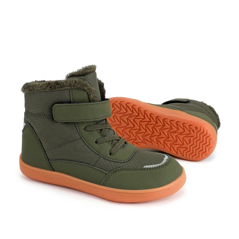 New Children's Winter Shoes Snow Long Boots Winter Cotton Boots Thick Cotton Shoes Velvet Warm Walking Shoes For Girl and Boy