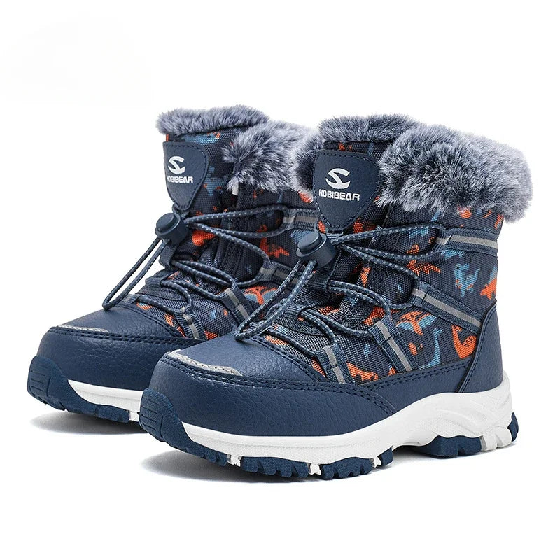 Children Casual Shoes Kids Outdoor Footwear Padded Boot Waterproof Girls & Boys Non-slip Paw Warm Fur Snow Boots Winter Sneakers