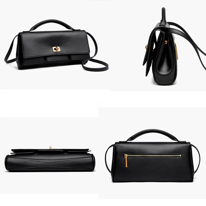 2025 New Luxury Design Top-Handle Bag For Women Evening Handbag Long Purse Solid Color Pu Shoulder Bags Fashionable Outfits