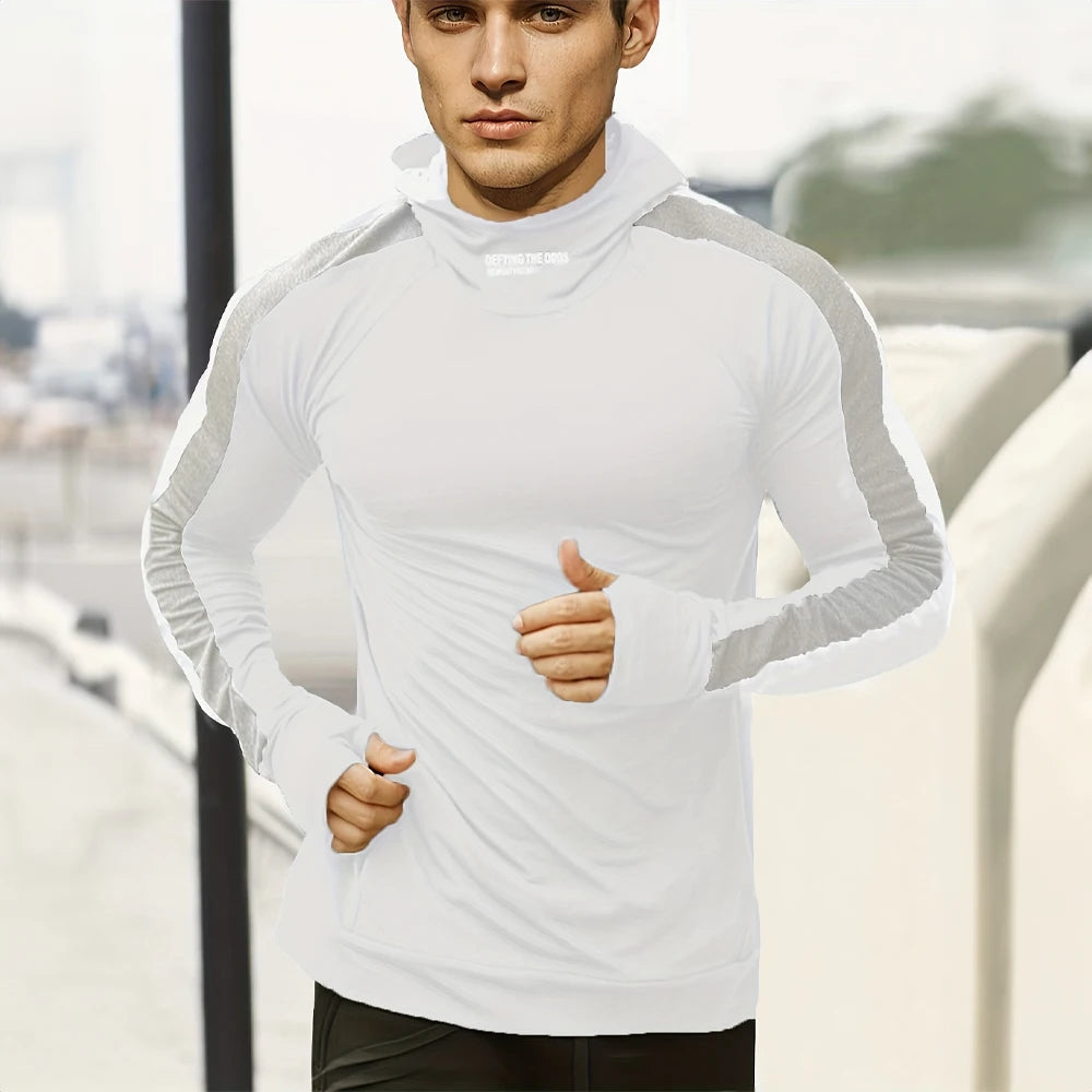 Men's Casual Sports Hoodie Autumn Fashion Warm Padded Fitness Clothing Outdoor Running Men's Sportswear