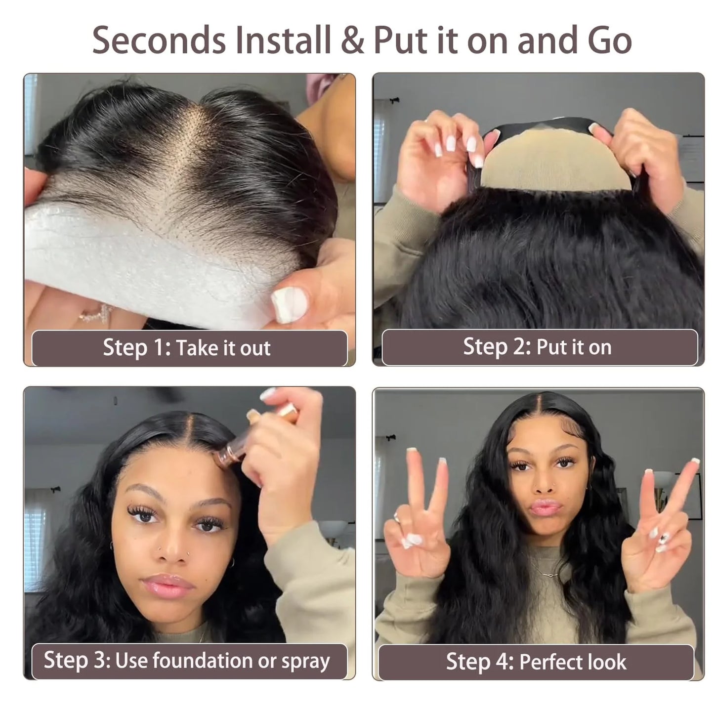 Wear And Go Glueless Wigs Human Hair Pre Plucked Pre Cut Body Wave Wigs For Black Women Glueless Lace Closure Human Hair Wig