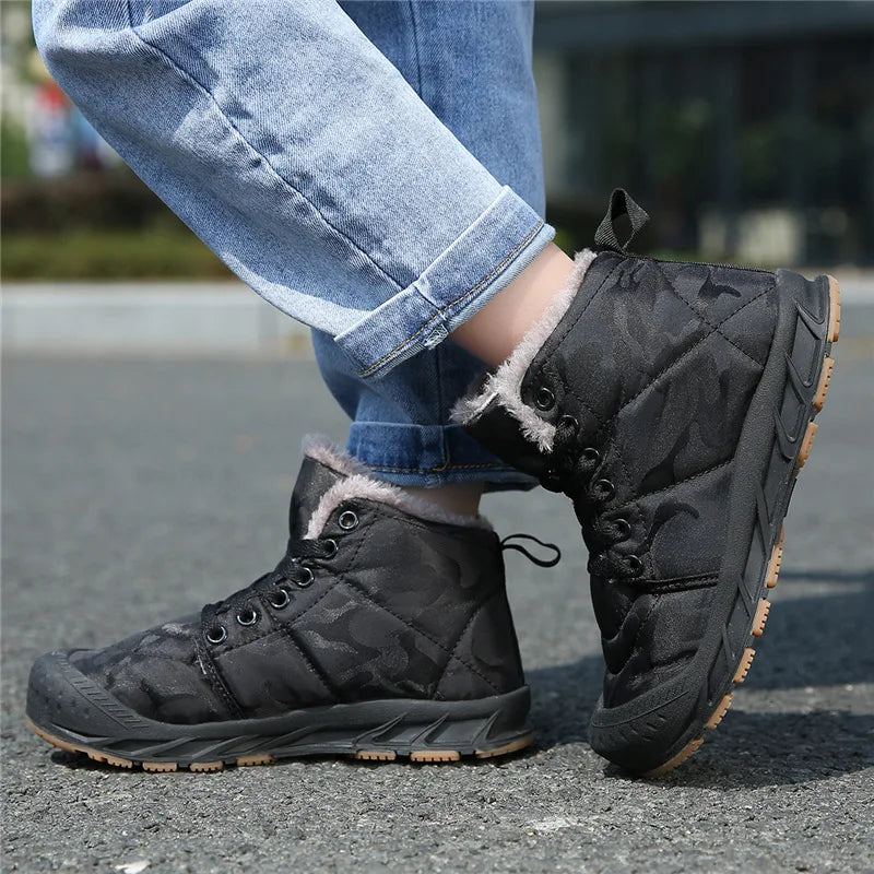Waterproof Winter Children Snow Boots Warm Outdoor Shoes Boy Girl Short Boots Fashion Comfortable Non-Slip Sneakers Kids Boots