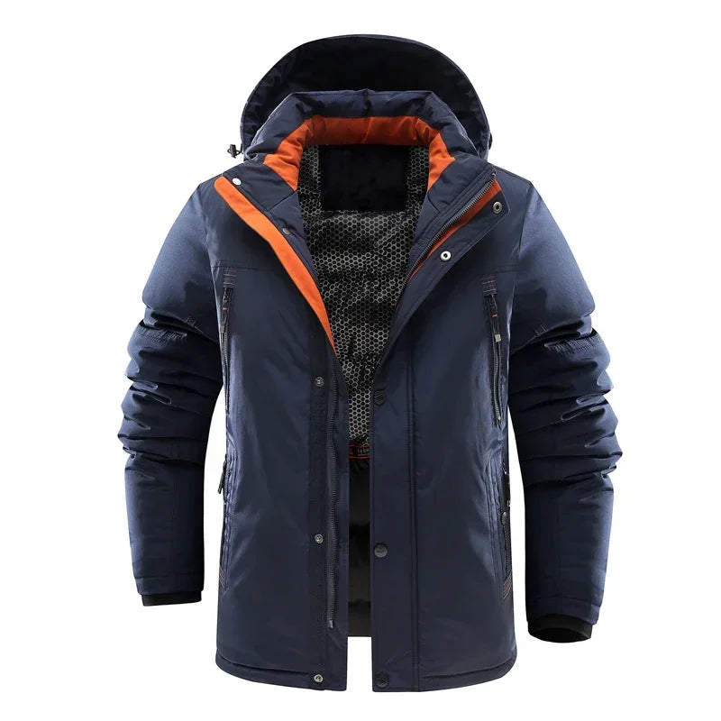 Clothing Winter Men Long Snow Hooded Man Mountain Ski Thermal Coats Men -30 Degree Parkas Thicken Windbreaker Down Padded Jacket