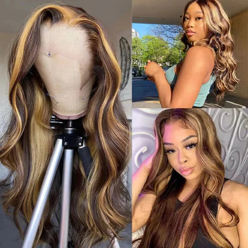 Double Drawn Bouncy Wig Body Wave 13x4 HD Lace Front Wigs for Women Brazilian Remy Human Hair Lace Frontal Wigs