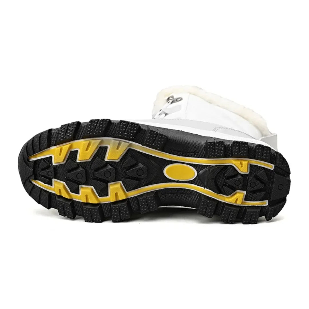 Women's new winter snow boots, with a warm midsole and thick fleece, suitable for skiing cotton shoes in large sizes