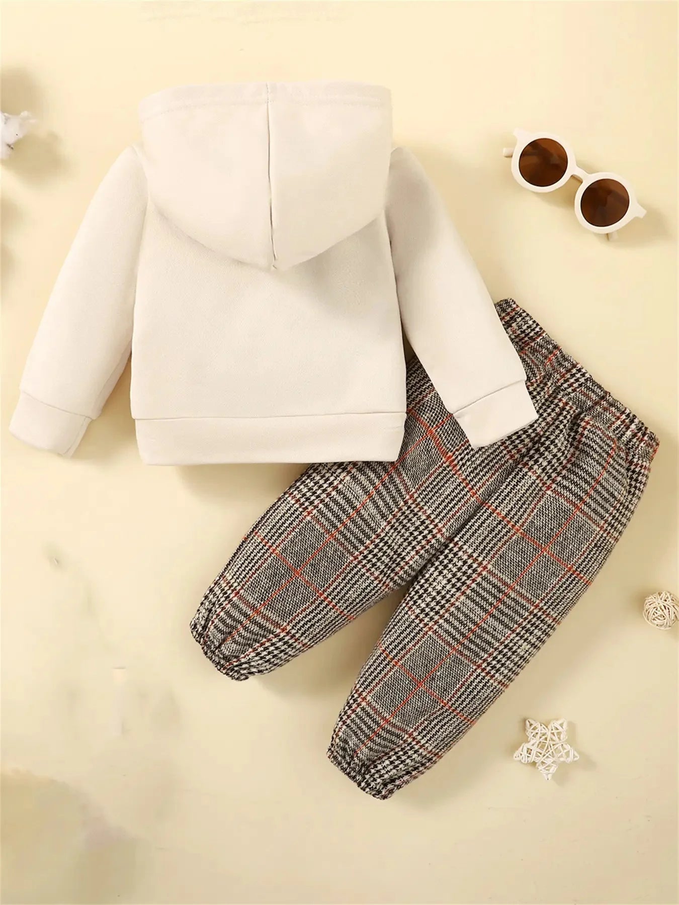 Winter Toddler Baby Boy Clothes Bear embroidered design Long Sleeve Hoodie Sweatshirt Floral Pants 2Pcs Fall Winter Outfits