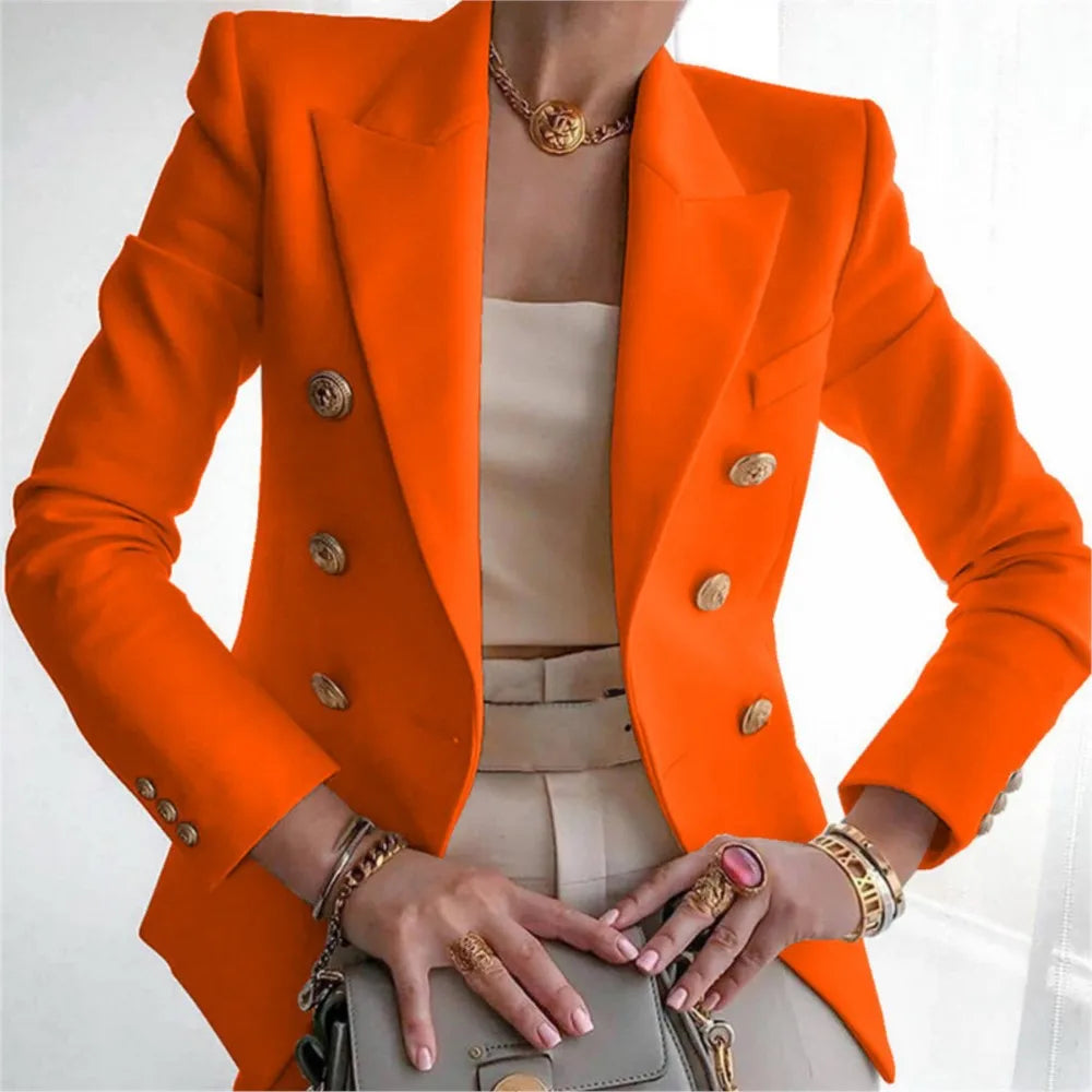 Casual Long Sleeve Blazers Femme Women Coat 2025 Fashion Jacket Outerwears Office Blazer Woman Clothes Spring Autumn