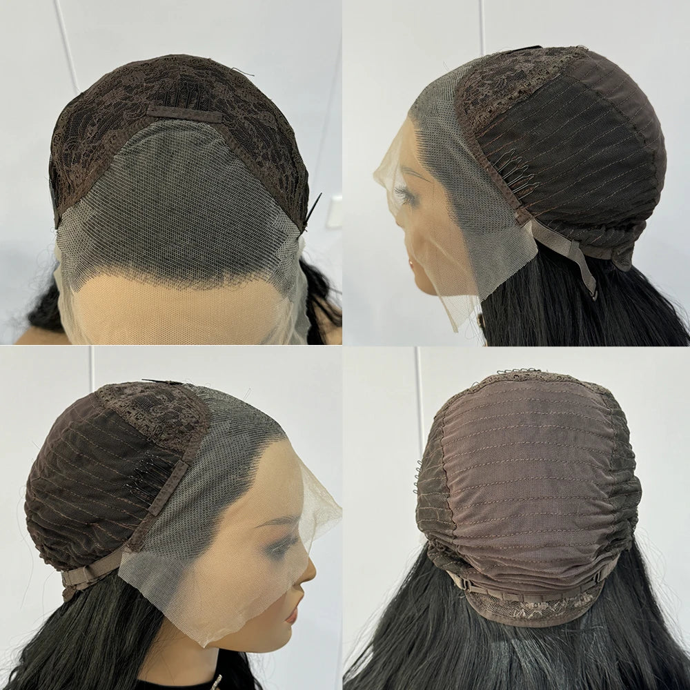Burgundy Wigs Long Straight Synthetic Hair Wine Red Wig Straight Lace Wigs for Women Frontal Lace Wig Heat Resistant Daily Wear