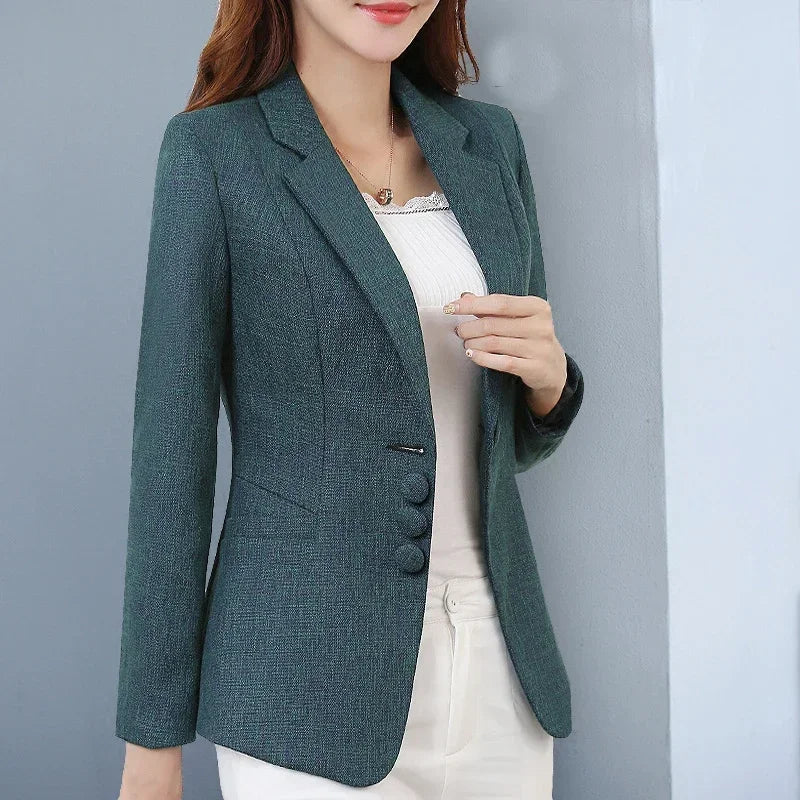 Fashion Women Blazers Jackets Work Office Lady Suit 2025 Slim Single Breasted Business Female Blazer Coats Formal Veste Femme