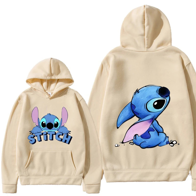 Miniso Fun Anime Autumn/Winter Hoodies Kids Hoodies Girls Boys Lilo and Stitch Sportswear Hoodies Casual Fashion Sweatshirts