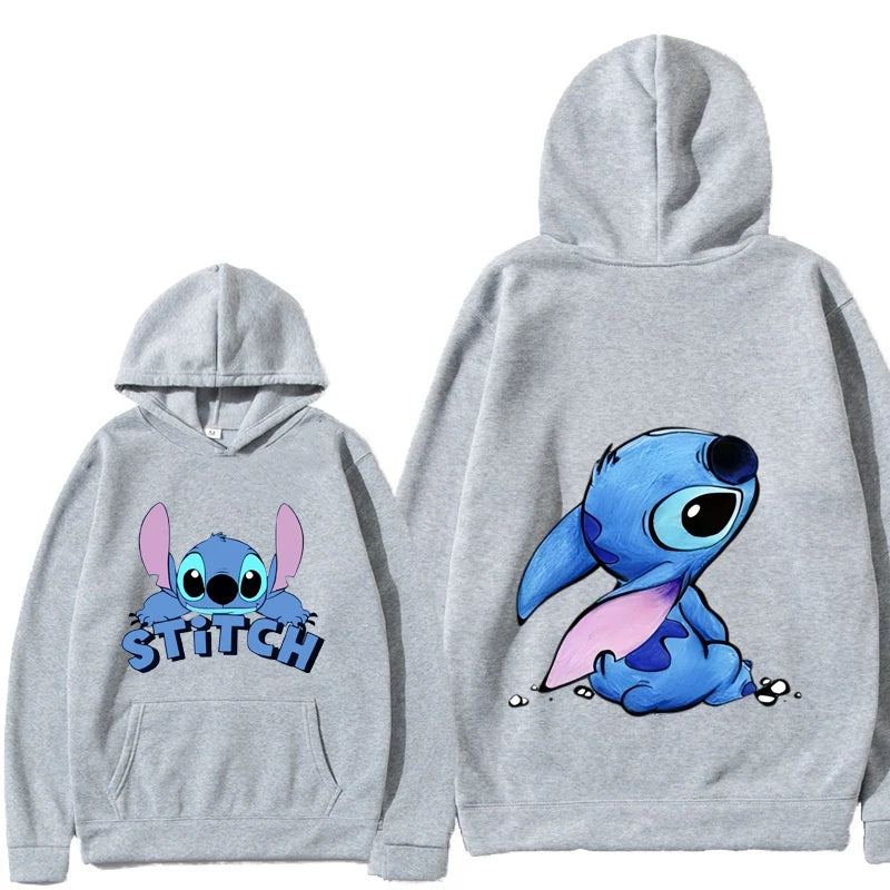 Miniso Fun Anime Autumn/Winter Hoodies Kids Hoodies Girls Boys Lilo and Stitch Sportswear Hoodies Casual Fashion Sweatshirts