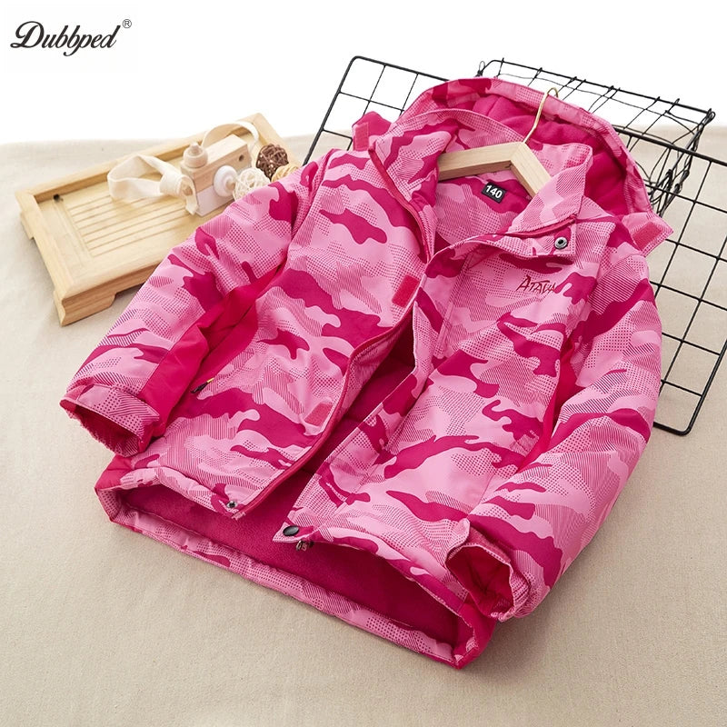 Dubbped Long Winter Coat For Children Boys Girls Jackets Overcoat Thick Kids Warm Outerwear Hooded Snowsuit Wind Proof Clothes