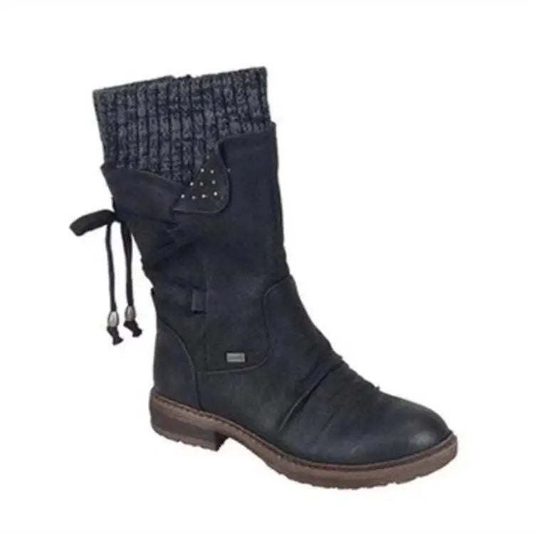Women Winter Mid-Calf Boots Winter Shoes Ladies Fashion Snow Boots Shoes Thigh High Suede Warm Botas 2023
