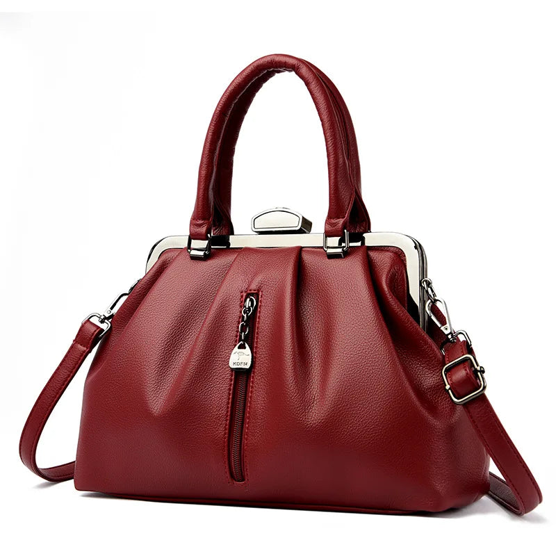 Large-capacity casual cross-body handbag 2025 new niche design new European and American fashion bag pleated simple one-shoulder