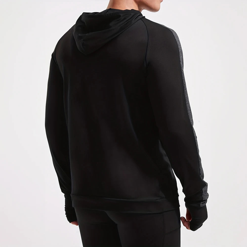Men's Casual Sports Hoodie Autumn Fashion Warm Padded Fitness Clothing Outdoor Running Men's Sportswear