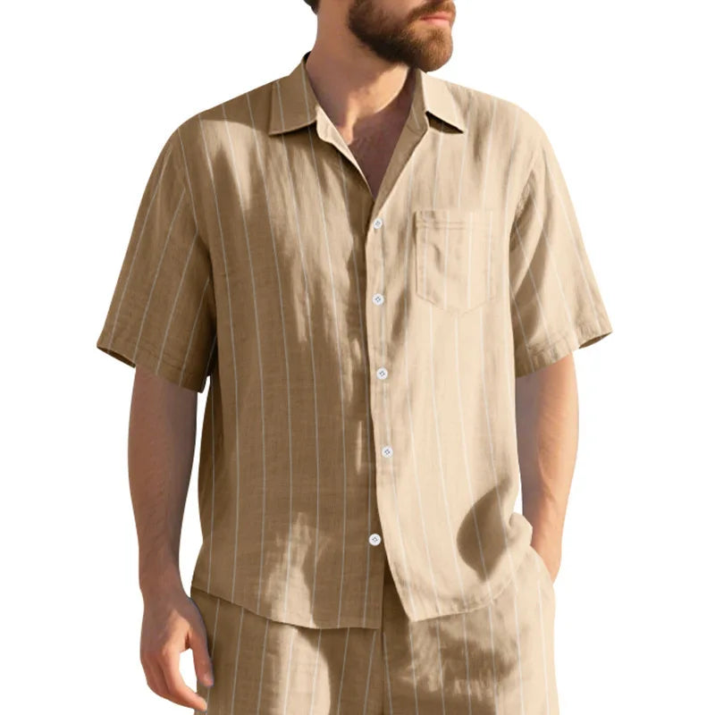 Shirt, men's short-sleeved inner with non-ironing loose casual jacket, ruffian handsome white boys shirt