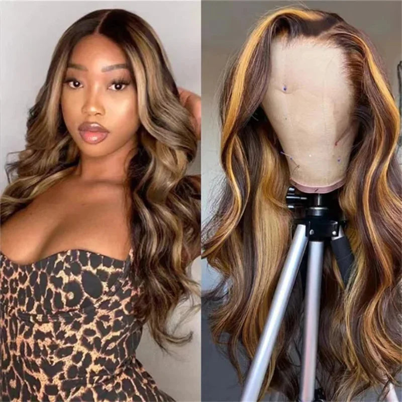 Double Drawn Bouncy Wig Body Wave 13x4 HD Lace Front Wigs for Women Brazilian Remy Human Hair Lace Frontal Wigs