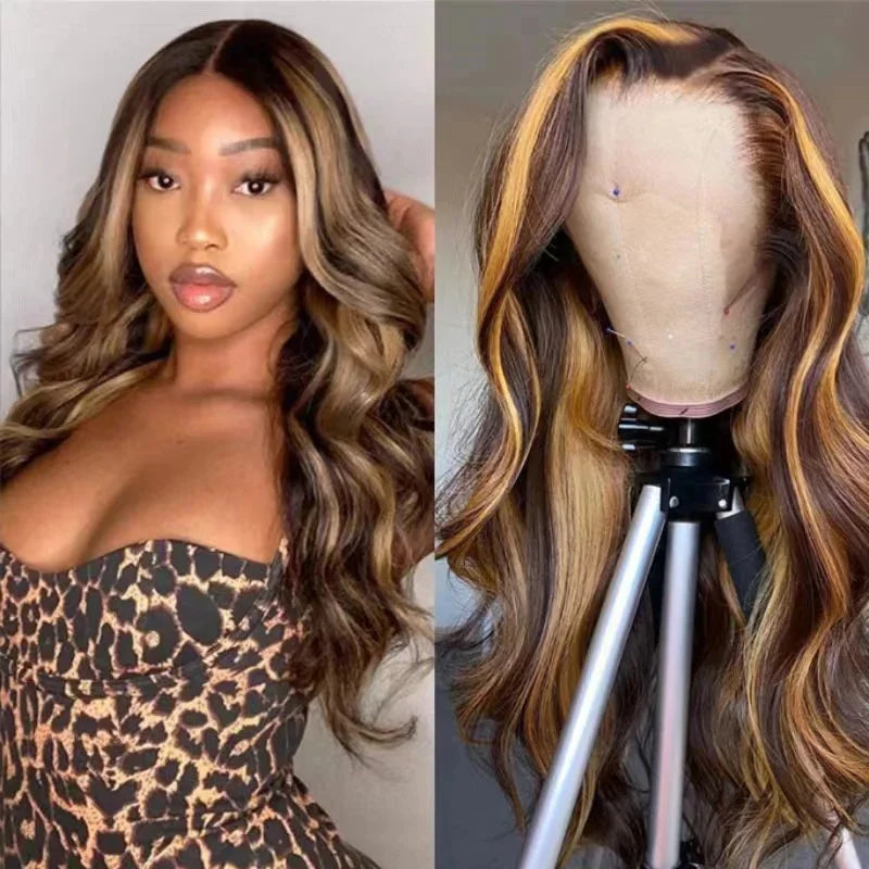 Double Drawn Bouncy Wig Body Wave 13x4 HD Lace Front Wigs for Women Brazilian Remy Human Hair Lace Frontal Wigs