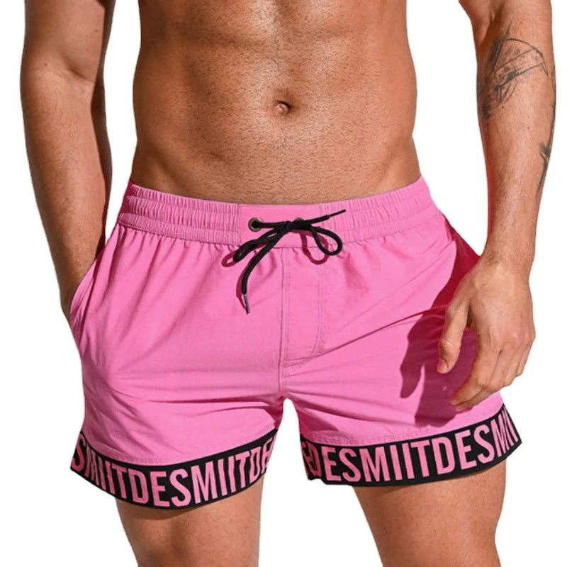 Desmiit Board Swimming Shorts Men Swimwear Quick Dry Surf Beach Shorts Boardshorts Mens Swim Trunk Sport Short with Liner