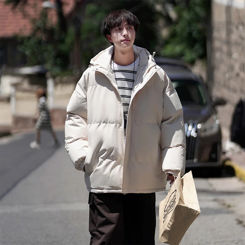 Winter Men's Warm Waterproof Padded Jacket Fashion Male Cotton Thick Hooded Parkas Man Windbreaker Thermal Puffer Coats Clothing