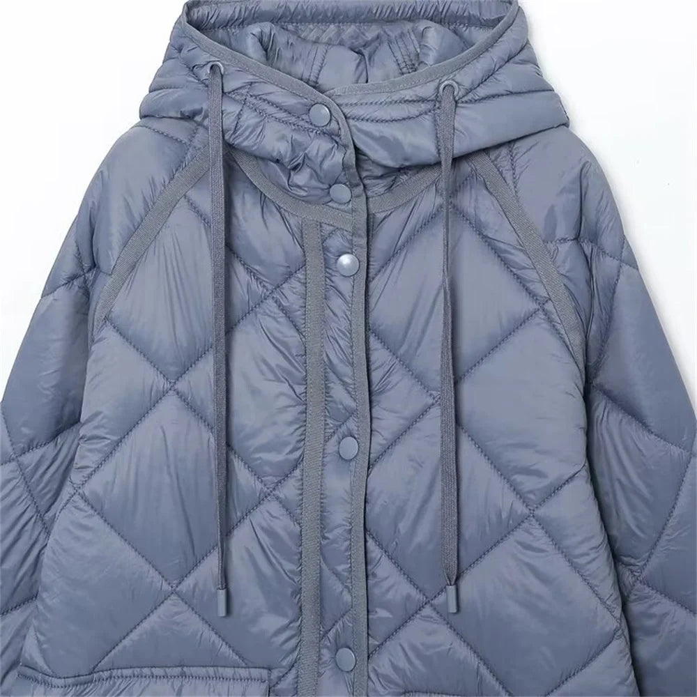 Winter new fashionable women's clothing with elegant design European and American style long cotton jacket pilot jacket jacket