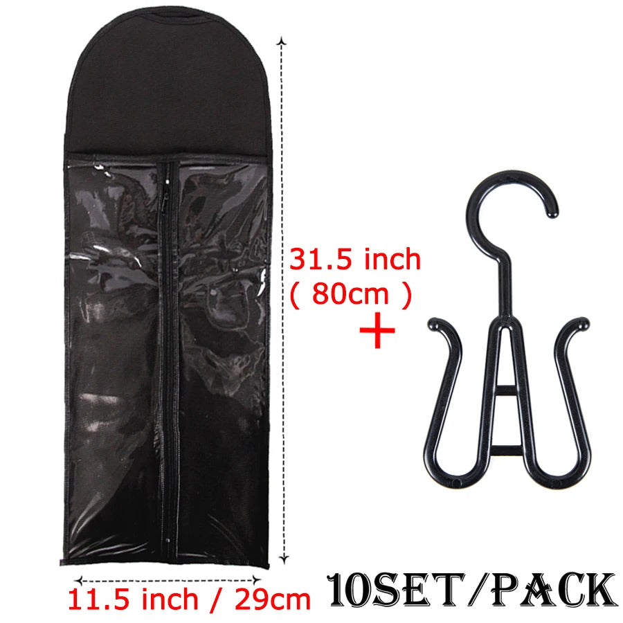 Wig Storage Bag Extra Long Hair Extension Storage Bag With Hanger For Wigs Hair Extensions Hairpiece Wig Bag With Wig Hanger