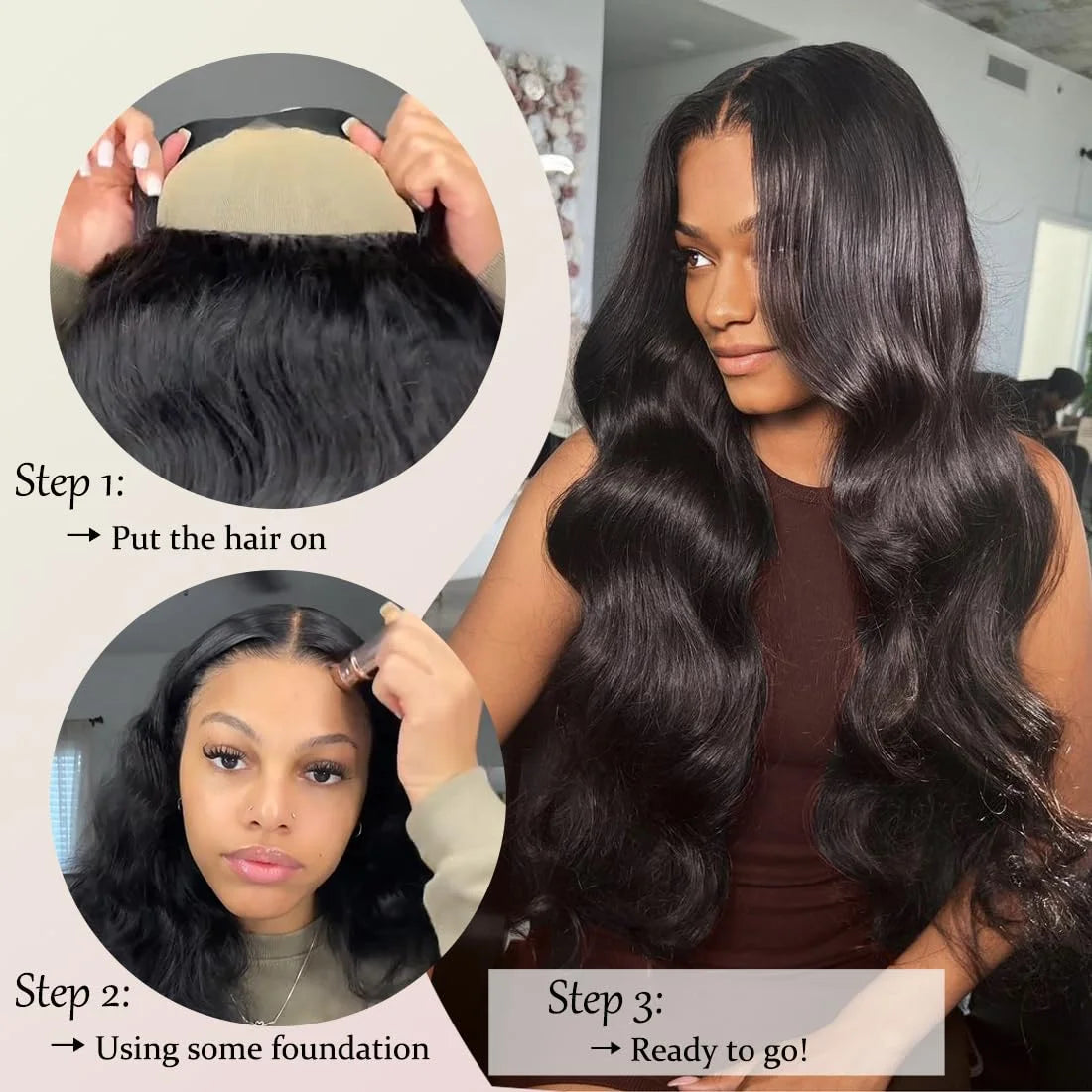 Wear And Go Glueless Wigs Human Hair Pre Plucked Pre Cut Body Wave Wigs For Black Women Glueless Lace Closure Human Hair Wig