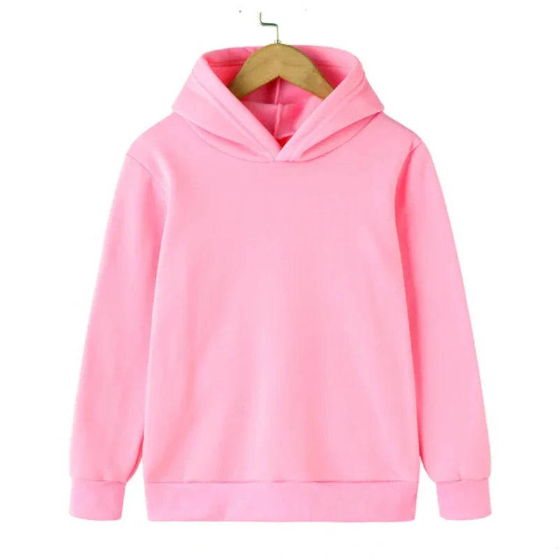 Child Sweatshirt Black Kids Clothes Autumn and Winter Children's Pullover Sweater with Fleece Hoodie Casual Children's Hoodie