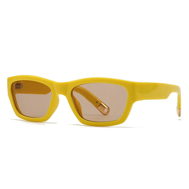 SO&EI Ins Popular Fashion Square Men Sunglasses Women Gradient Shades UV400