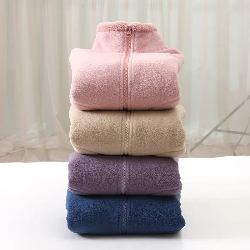 School Children's Winter Jacket Fleece Thick Warm Teenage Boys Girls Outerwear Windproof Casual Cozy Coats 18 19 20 Years Tops