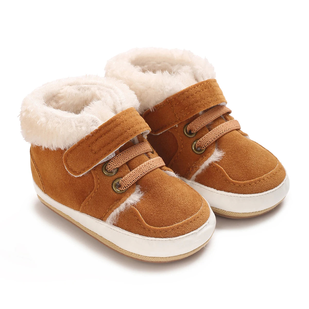 Baby Winter Boots - Soft Cotton Snow Shoes for Toddlers | Warm First Walkers 0-24M | Solid Color Design"