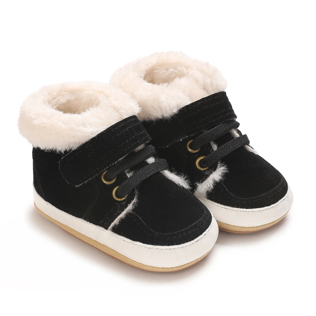 Baby Winter Boots - Soft Cotton Snow Shoes for Toddlers | Warm First Walkers 0-24M | Solid Color Design"