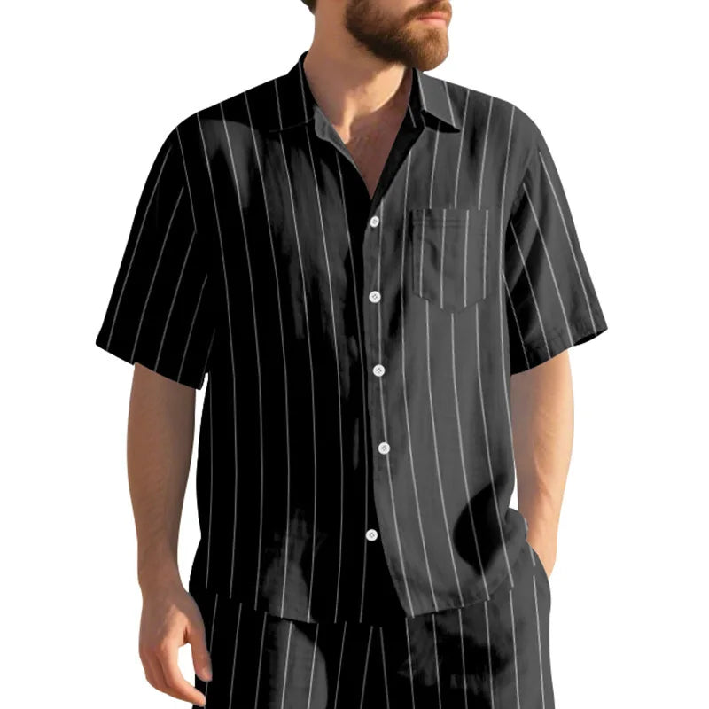 Shirt, men's short-sleeved inner with non-ironing loose casual jacket, ruffian handsome white boys shirt
