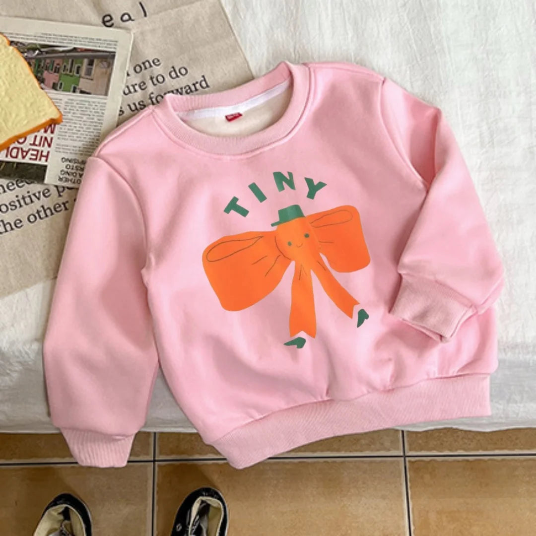 2024 winter warm sweaters for girls fleece thicken kids sweatshirts cartoon tops toddler boys clothing