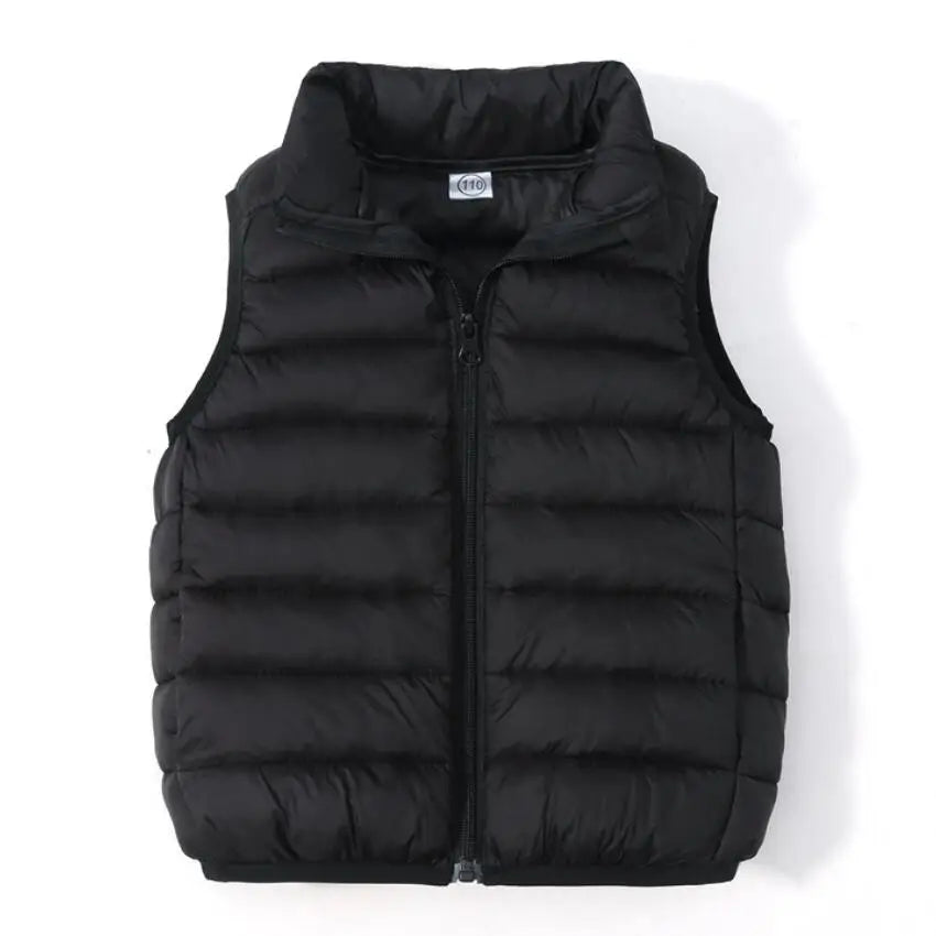 Girls Boys Down Cotton Vests Children's Warm Sleeveless Jacket Kids Waistcoat Outerwear Autumn Winter Boy's Coat