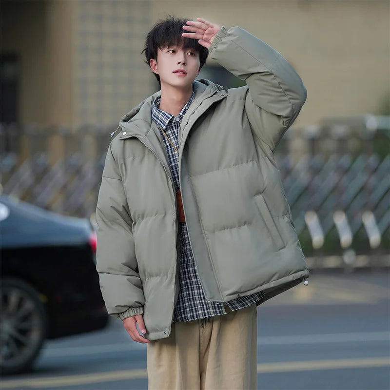Winter Men's Warm Waterproof Padded Jacket Fashion Male Cotton Thick Hooded Parkas Man Windbreaker Thermal Puffer Coats Clothing