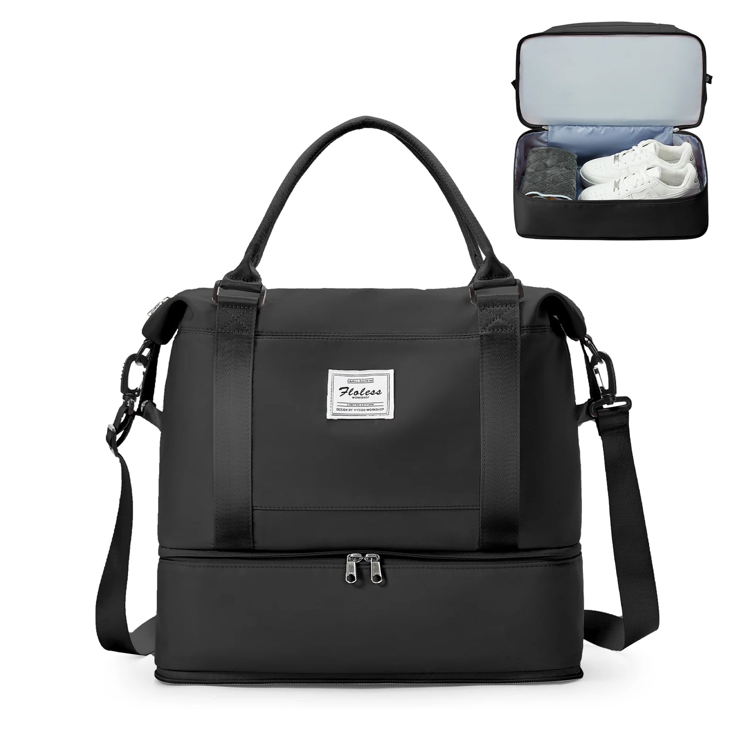 Ryanair Travel Bag 40x20x25 Cabin Bag, Handbag Sports Bag, Portable Weekender Bag for Men Women Expandable Fitness Hospital Bag