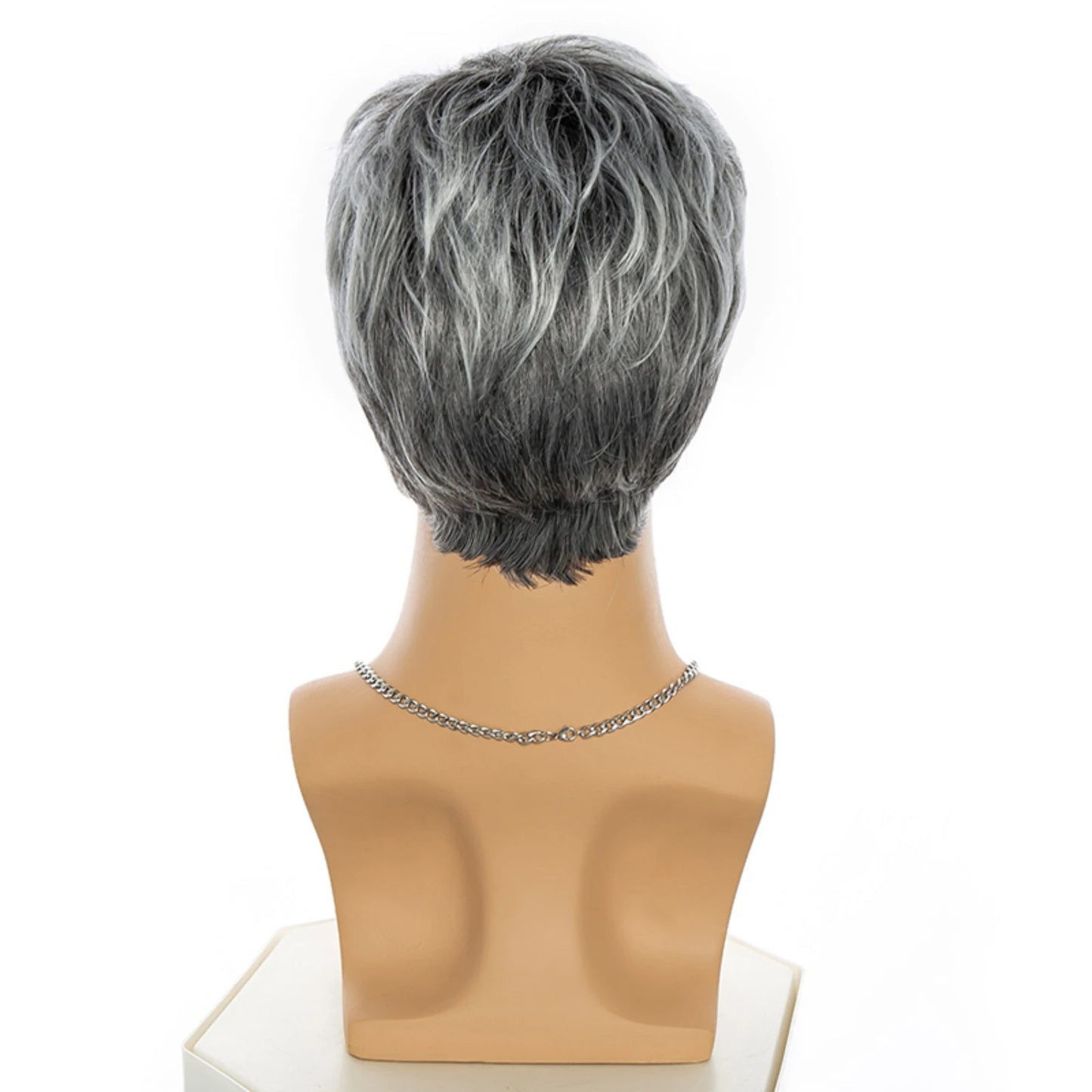 Gray and White Men's synthetic Wigs Fashion Men's Short Hair Cosplay Man Hair for daily use