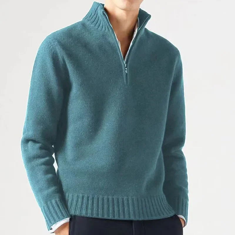 Mens Winter Casual Daily Warm Coats Turtlenecks Half Zipper Sweaters Knitwear Spring Pullovers Solid Long Sleeved Tops for Male
