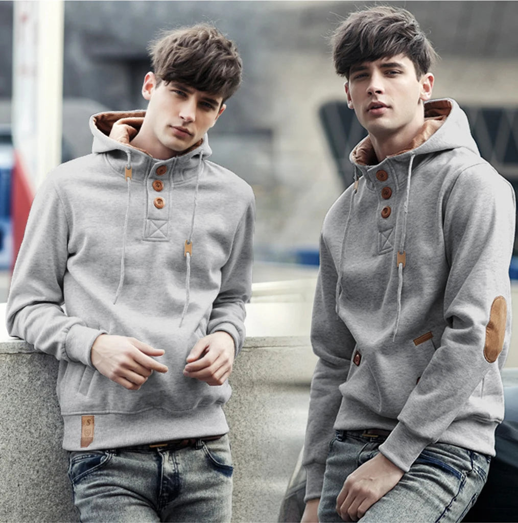 Men's Winter Soft Jackets Windbreak Coats Hooded Single Breasted Button Thick Casual Streetwear Fashion New Male Winter Clothing