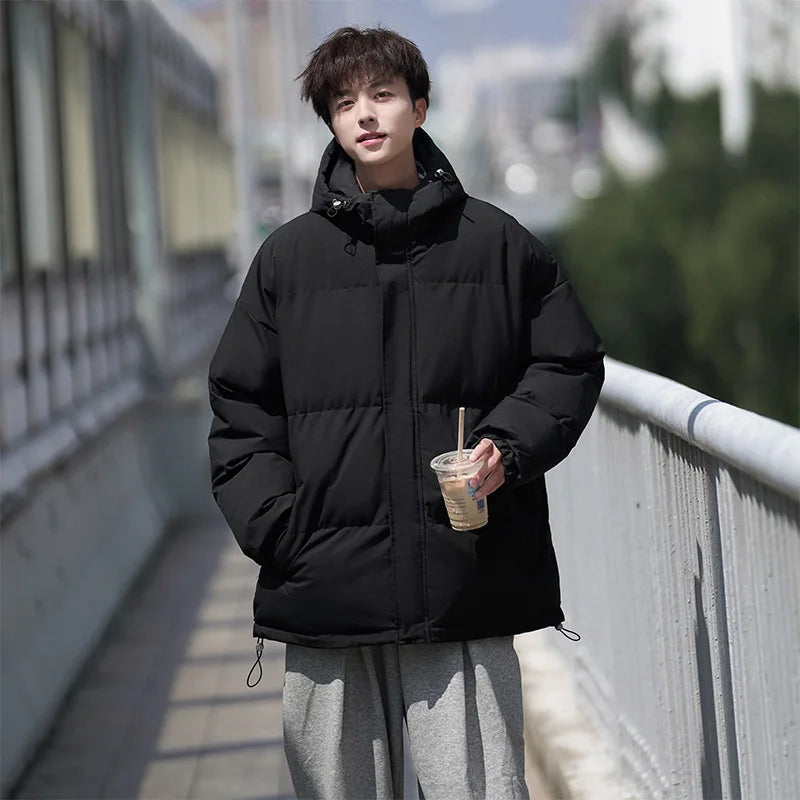 Winter Men's Warm Waterproof Padded Jacket Fashion Male Cotton Thick Hooded Parkas Man Windbreaker Thermal Puffer Coats Clothing