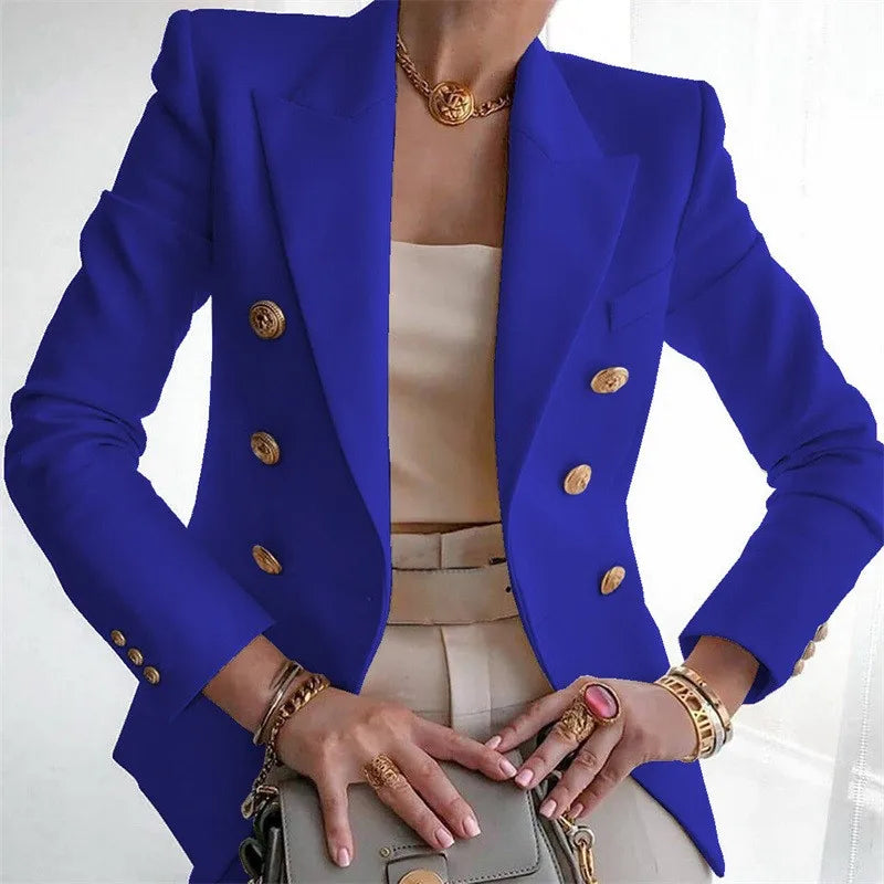 Casual Long Sleeve Blazers Femme Women Coat 2025 Fashion Jacket Outerwears Office Blazer Woman Clothes Spring Autumn
